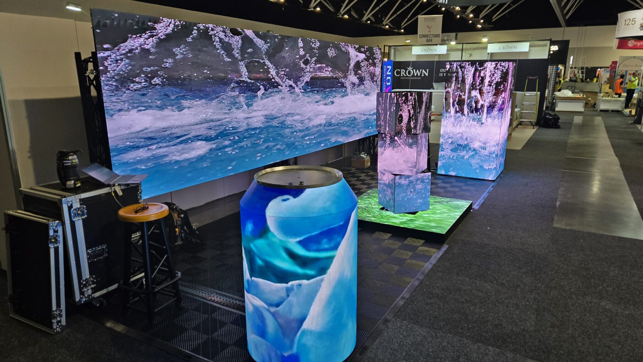 Multiple Animated Digital LED Screen Displays